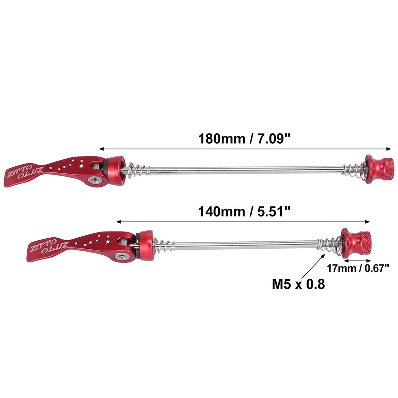 X AUTOHAUX 2pcs Bicycle Mountain Bike Wheel Front Rear Quick
