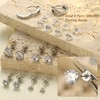 Sanfenly 5 Pairs Sterling Silver Stud Hoop Earrings Set for