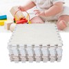 10pcs Plush Foam Floor Mat Washable Interlocking Carpet Tiles Cuttable
