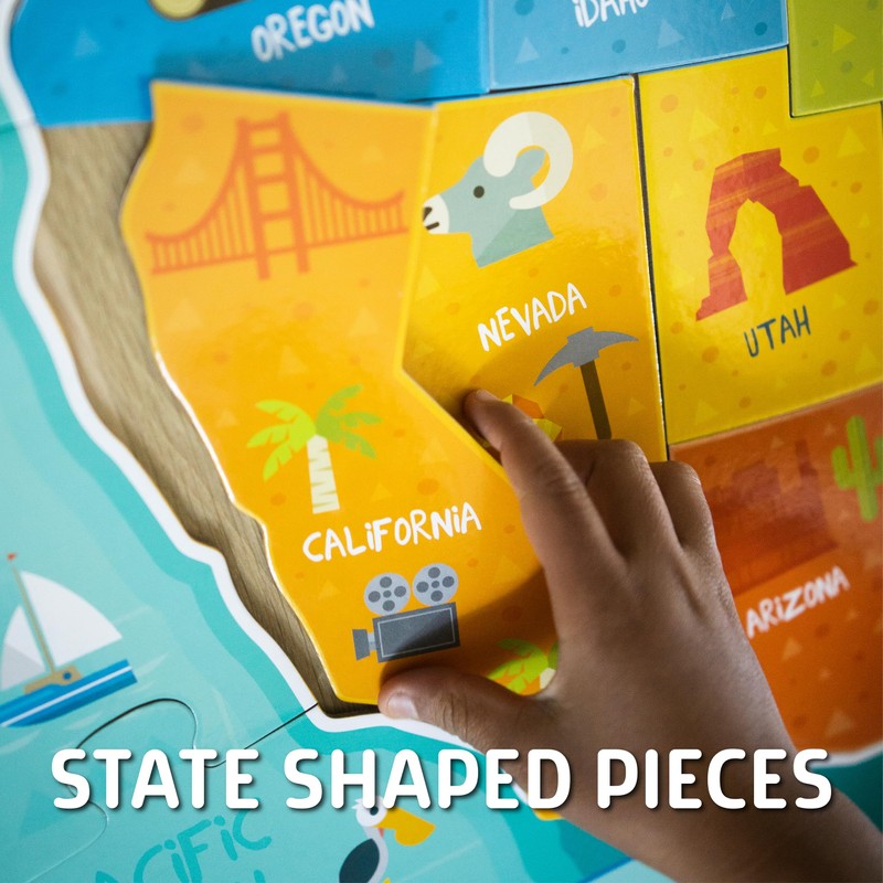 Chuckle & Roar - USA Map Floor Puzzle for Kids