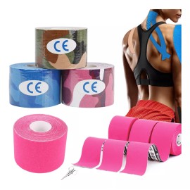 Monstyle 4pcs Cinta Kinesiológicas Vendaje Neuromuscular Tape5mx3.8cm
