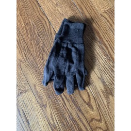 Unbranded/Generic Men L Cotton Work Gloves - Soft - Black