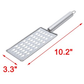 sourcing map Cheese Grater - Food Graters for Kitchen Stainless Steel Peeler - Vegetable Lemon Grater Flat Fruit Grater