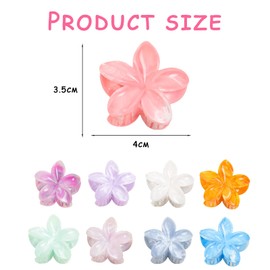 MUNSKT 9 Stück marmorgefärbte Blumenkrallen-Clips für Frauen und Mädchen, starker Halt, rutschfeste Haarspangen für dickes/dünnes Haar, stilvolle Kopfbedeckung, Accessoires mit trendigem