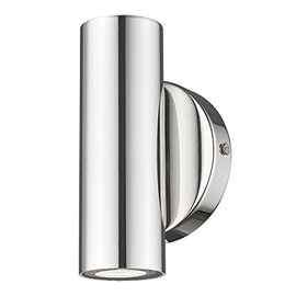 Cargifak 2-Light Wall Sconce, Indoor Up and Down Wall Lamp, Polished Chrome Wall Light for Bedroom Bathroom Stair Entryway, WL4830-2W-PC