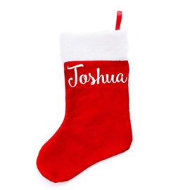 Boxer Gifts Joshua Xmas Stockings, Velvet, Multi-Colour, 38 x 16 x 1 cm
