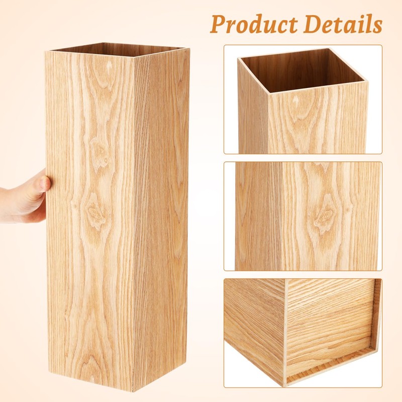 DOITOOL Wooden Umbrella Bucket Stand for Entryway Indoor Use 19.68X6.29X6.29In