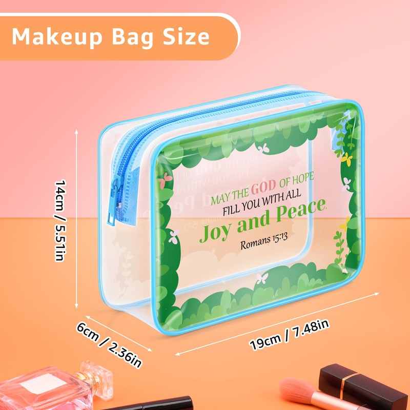 Gfhzdmf Christian Makeup Bags For Women Faith Religious Gifts Bible