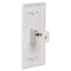 Ethernet Wall Plate, HTTX White 1-Port CAT6 Wall Plate with