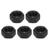 sourcing map 7/16-20 Hex Nuts, Carbon Steel Grade 8.8 Black