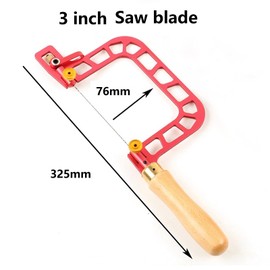 Coping Saw, 3 inch Multifunctional Woodworker Fret Saw, Plastic Wood U-Wire Hand Saw Wire Pull Jig, for Cutting Wood Metal Saw Jewelry Making Tool