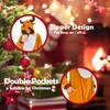 NEWCOSPLAY Unisex Adult Brown Reindeer Onesie Plush One Piece Pajamas