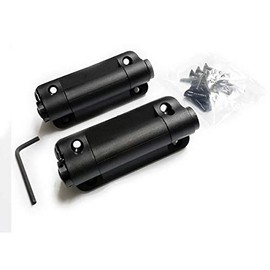 Black Adjustable Spring Hinges with Durable Glass-Filled Nylon for Door, gate, Fencing (One Pair), WI-JH500N-SP