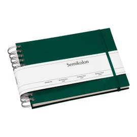 Semikolon Mini Mucho 364014 Spiral Album 25 x 16 cm 90 Pages Cream White Photo Book Forest Green