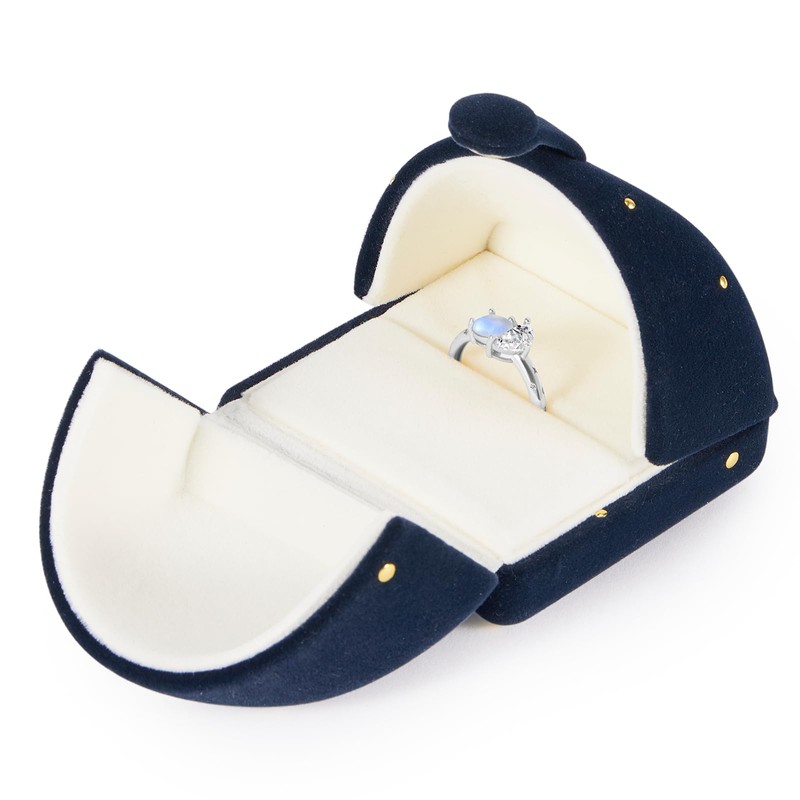 ETERMBOL Celestial Sun and Moon Ring Moonstone Ring for Women