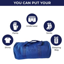 ImpecGear Round Duffel Sports Bags, Travel Gym Fitness Bag. (Royal) small-medium