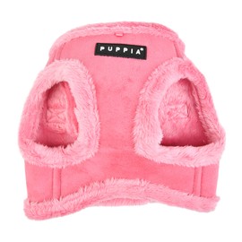 Puppia Terry Vest Dog Harness Step-in Winter Suede Warm No Choke No Pull Training Walking for Small and Medium Dog, Pink, Medium