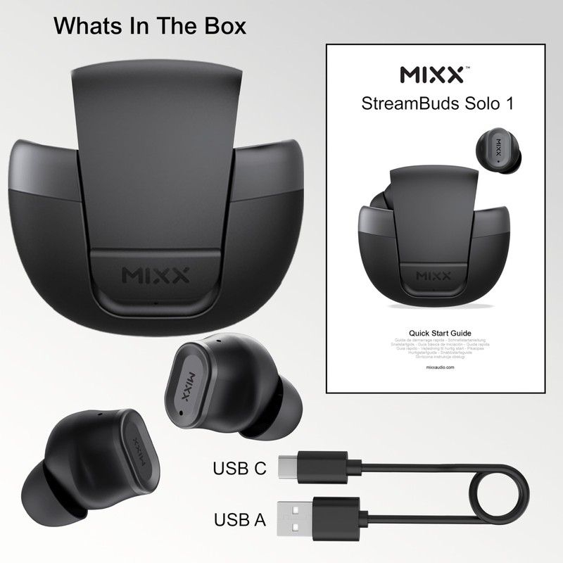 MIXX StreamBuds Solo 1 True Wireless Earbuds – Bluetooth 5.1