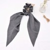 9 Pcs Silk Satin Hair Scarf Bow Scrunchies with Hair