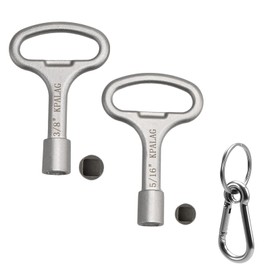 KPALAG 3/8''and 5/16'' Square Hydrant Keys, Upgraded 630 Steel Sillcock Water Key, Shut Off tool for Wall Hydrant Water Spigot and Outdoor Hose Faucet Valve, Replace# P1300-PART-13-KEY 80132