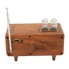 Mini Wooden FM Stereo Sound Radio Vintage Imitation Wood Grain