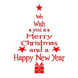 Skystuff Christmas Wall Sticker Large Christmas Tree Window Sticker Merry Christmas Wall Decorations Xmas Door Window Clings for Christmas Home Party New Year Decoration (Color 1)