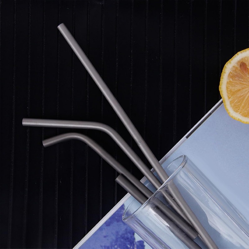 Daconovo Ti Straws Set Pajitas Reutilizables Livianas para Adultos Niños