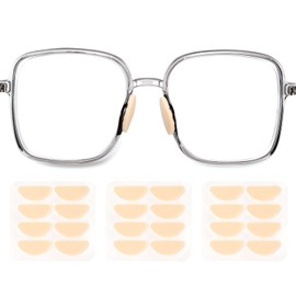 HARFINGTON 3 Pairs Eyeglass Nose Pads Soft Foam Anti Slip Glass Nose Pads Adjustable Non-Slip 1mm Self-Adhesive D-shaped Glasses Nose Pads for Plastic Frames Glasses, Skin Color