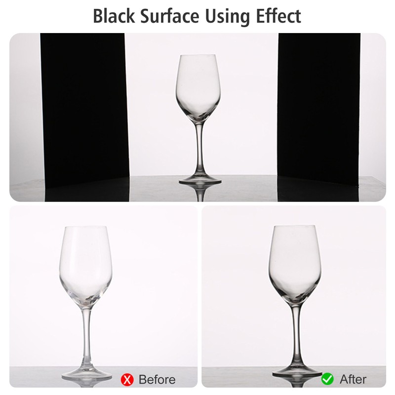 3-in-1 Photography Cardboard Paperboard Folding Photography Reflector Diffuser Board (Black