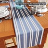 Encasa Cotton Dining Table Runner | Franca Blue & White