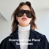Dollger Oversized One Piece Sunglasses For Women Fashion Men Wrap