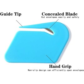 3 Pack Magnetic Letter Opener Envelope Slitter for Refrigerators Cabinets