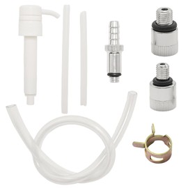 Hoypeyfiy Lower Unit Gear Oil Pump with 3/8 inch Metal Swivel for Standard Quart Bottles, Replacement for Mercury Boat Outboard 8mm and 10mm Adapters