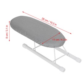 Hapivida Tabla de Planchar de Mesa, Mini Tabla de Planchar PortáTil PuñOs de Manga, Collares, Mesa de Planchar Patas Plegables Funda de Tela ExtraíBle para El Hogar Cuarto de Lavado(Gris)