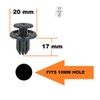 Xtremeauto® Black 10mm Hole Plastic Car Fixing spread Clips x