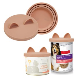 OHMO 2 Pack Dog Food Can Lids, (3,12, 14oz etc.) Universal Size BPA Free Silicone Covers for Cat and Pet Food