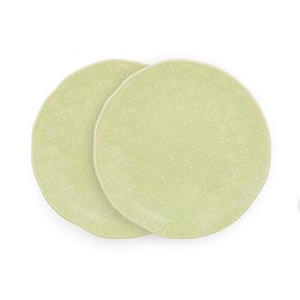 BlissHome Nadiya Hussain Side Plate Embossed Green Set of 2, 21 cm