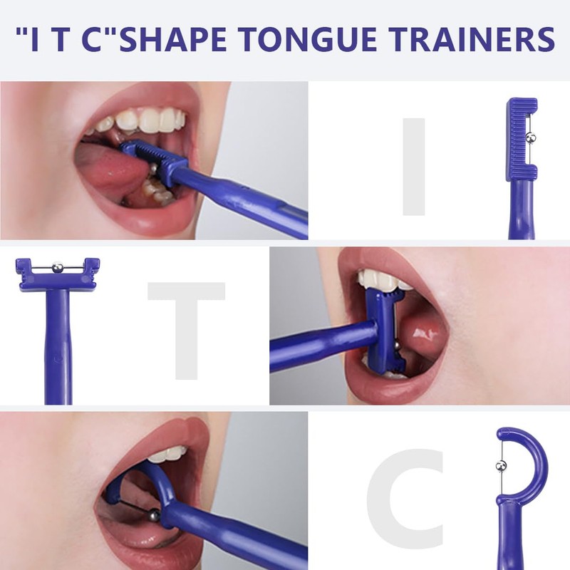 Tongue Exercise Tool, 3-Piece Tongue Tips Exercise Device, PP Tongue