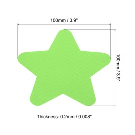PATIKIL 3.9 x 3.9" Star Carpet Spot, 24Pcs Floor Spot Marker Waterproof Nylon Line Up Sign Decoration for Classroom, Green