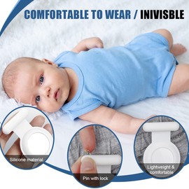 Versteckter Airtag-GPS-Tracker, Airtag für Kinder, ältere Menschen, Haustiere, Kleidung, sicherer als Airtag-Uhr, Airtag-Schlüsselanhänger und Airtag-Halskette.(grau-weiß)