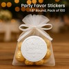 100 x A Sweet Thank You Wedding Stickers Party Embossed