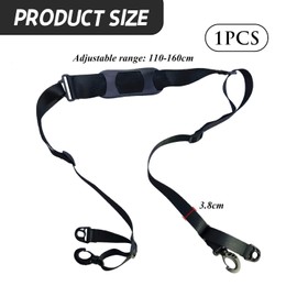 NIDHFG 1 Piece Black Scooter Shoulder Strap, Adjustable Size, Creative Multi-Functional Back Strap, Outdoor Convenience, Scooter Support Strap.