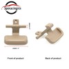 Sporacingrts 2pcs Beige Center Console Armrest Upper & Lower Latch