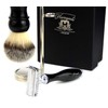 Vintage De Safety Razor Luxury Shaving Set with Synthetic Hair