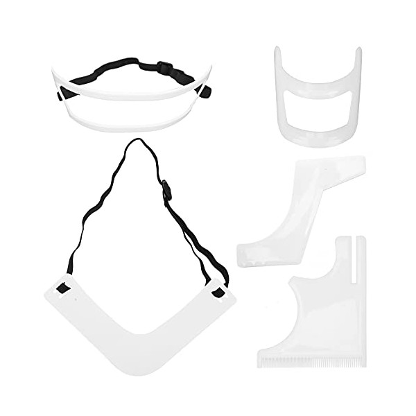 Beard Styling Template, Beard Shaving Tool, Beard Guide Template, 5-Piece