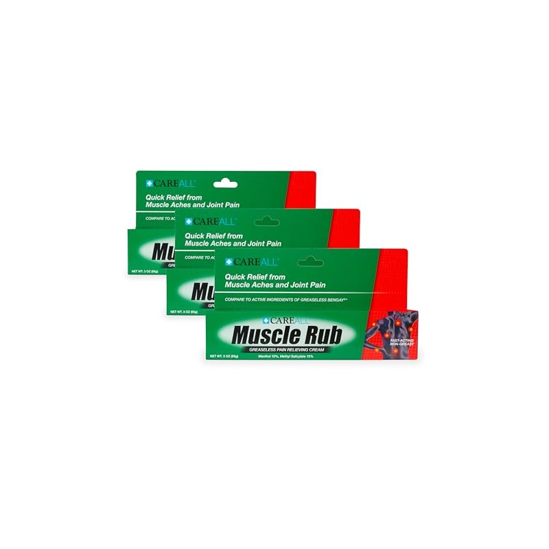CareAll Muscle Rub Non-Greasy Cream 3.0 oz. (3 Pack) Ultra