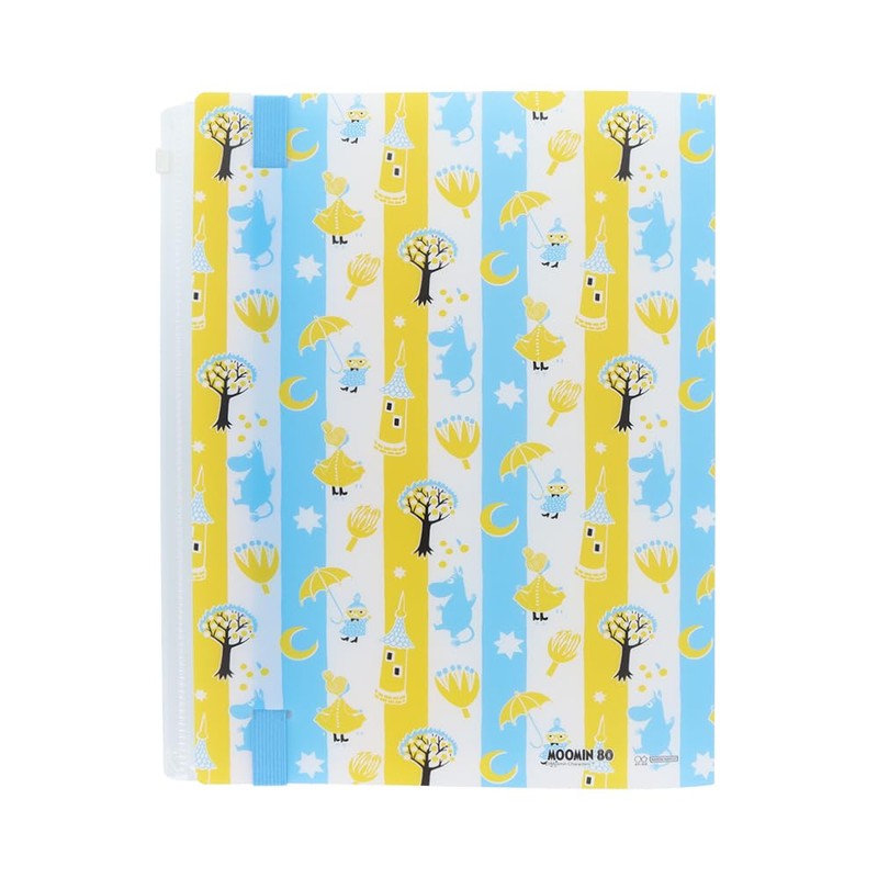 Sunstar Stationery PLAY S2173026 Moomin Clear File, 5 Pockets, Zipper