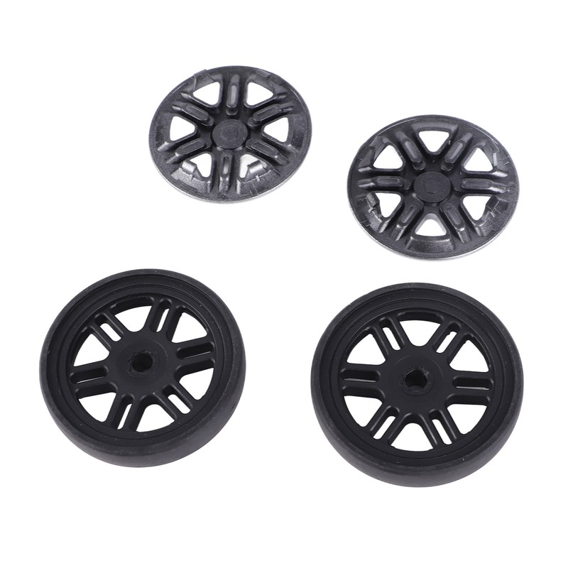 4 Sets Suitcase Repair Wheels with Covers PVC Wheel Casters