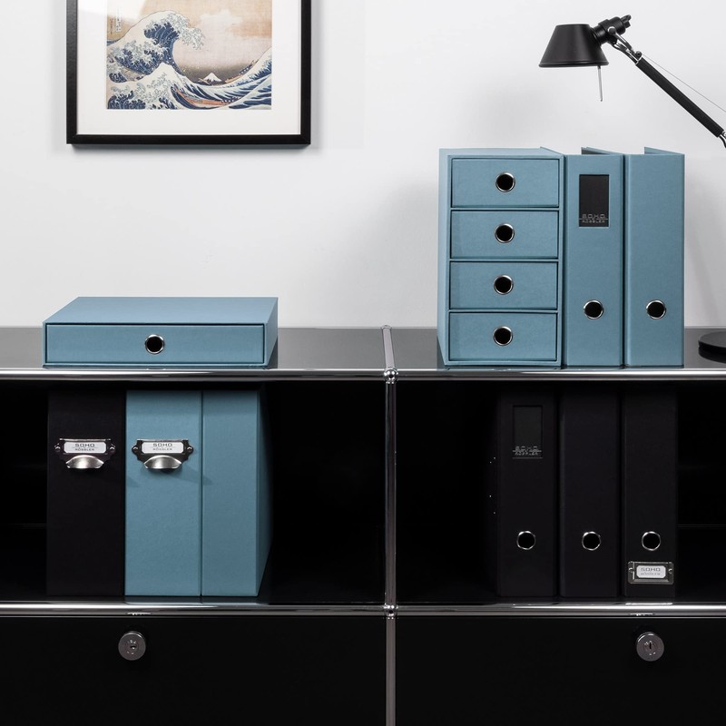 S.O.H.O. 1524452150 A4 Denim Single Drawer Box