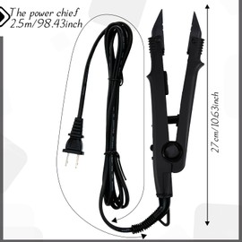 Lothee Hair Extension Tool with Keratin Glue Granule Beads, US Plug, Professional Hair Extensions Tools Heat Iron Connector Wand for U Tip Hair Extensions, B Head (Black)
